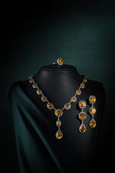 Luminous Topaz Majesty Diamond Necklace Set