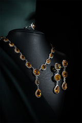 Luminous Topaz Majesty Diamond Necklace Set