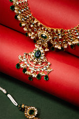 Emerald Kundan Bridal Silver Set