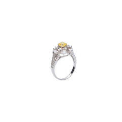 Radiant Glow Topaz Zircon Ring