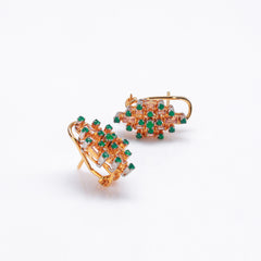 Emerald Topaz Elegance Earrings