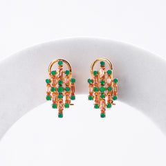 Emerald Topaz Elegance Earrings