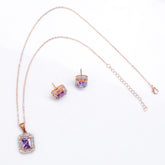 Amethyst Zirconia Harmony Silver Set