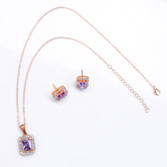 Amethyst Zirconia Harmony Silver Set