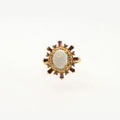 Opal Silver Ring