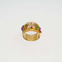 Ruby Aurora Silver Ring