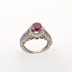 Scarlet Silver Ring