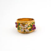 Ruby Aurora Silver Ring