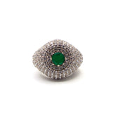 Mystic Green Silver Ring