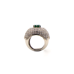 Mystic Green Silver Ring
