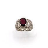 Crimson Silver Ring