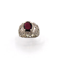 Crimson Silver Ring