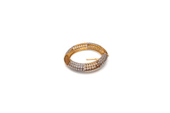 Dual-Tone Beaded Bangle