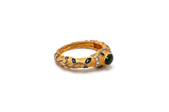 Ornate Emerald & Enamel Bangle