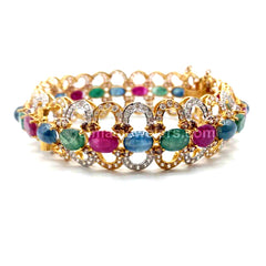 Ruby Zircon Delight Gold Kara