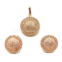 Zircon Gold Locket Set