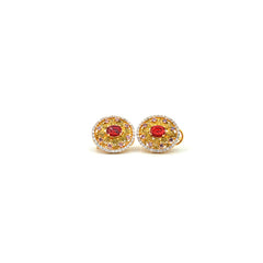 Zircon Gold Earrings