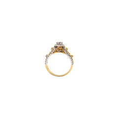 White Zircon Gold Ring