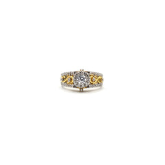 White Zircon Gold Ring