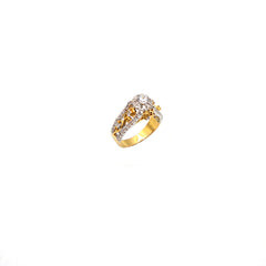 White Zircon Gold Ring