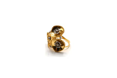 Floral Gold & Diamond Cluster Ring