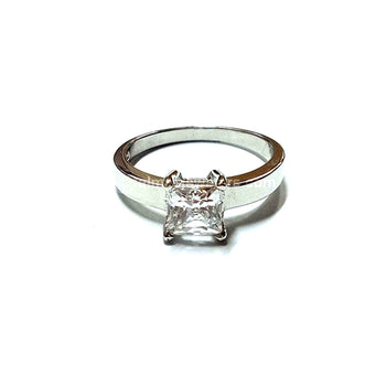 Crystal Clear Zircon Gold Ring
