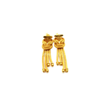 Lustrous Gold Braided Earrings