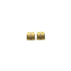 Rhinestone Gold Earring