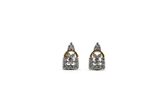 Geometric Pave Diamond Studs