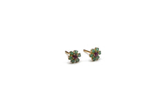 Emerald & Ruby Bloom Studs
