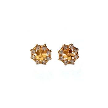 Shimmering Zirconia Gold Earrings