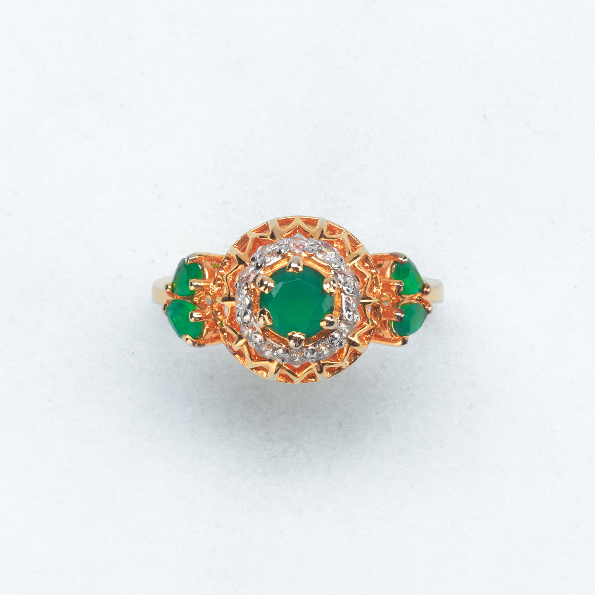 Emerald Zirconia Radiance Ring