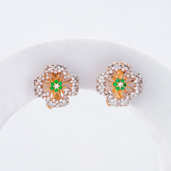 Emerald Zirconia Treasures Earrings