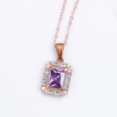Amethyst Zirconia Harmony Silver Set