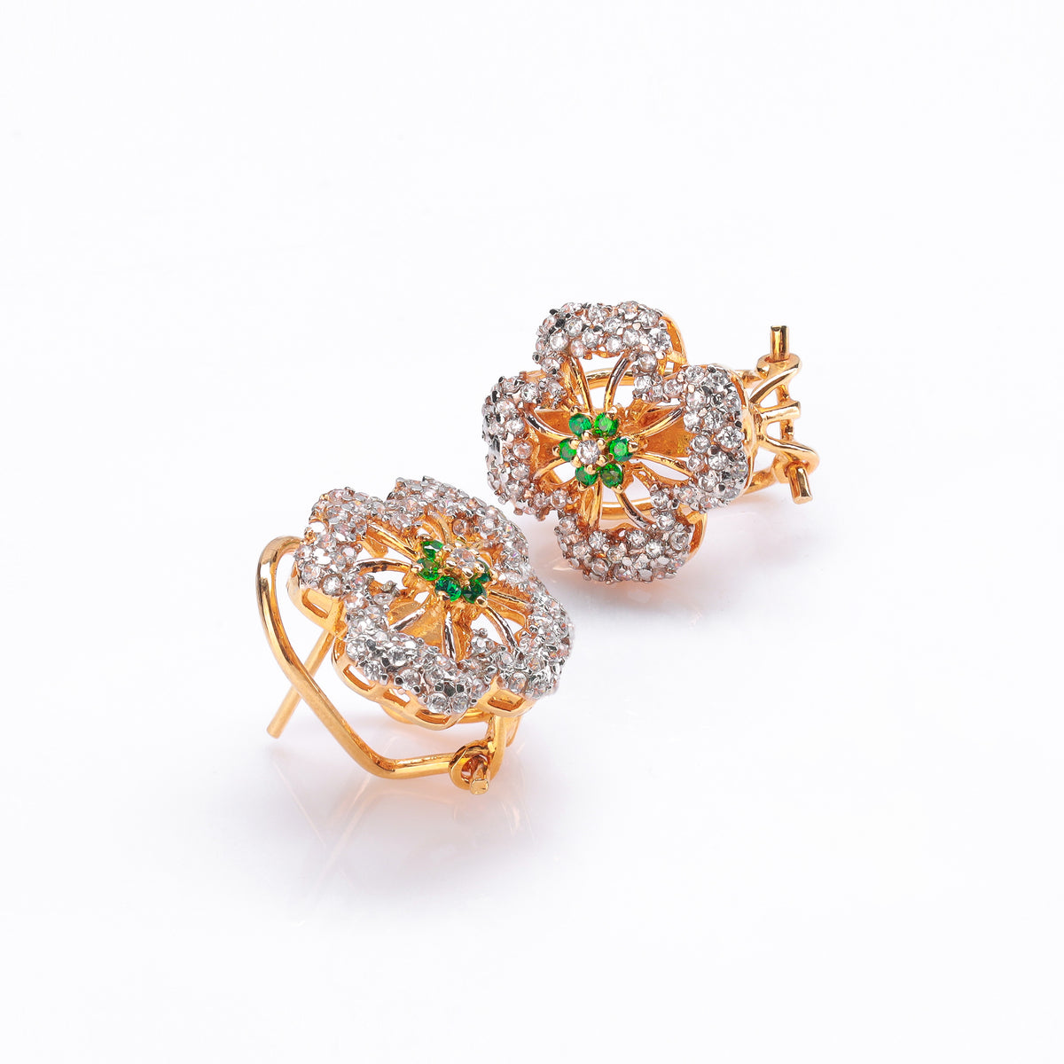 Emerald Zirconia Treasures Earrings