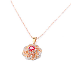 Regal Gemstone Symphony Silver Locket Set