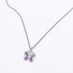 Amethyst Whispers Silver Locket Set