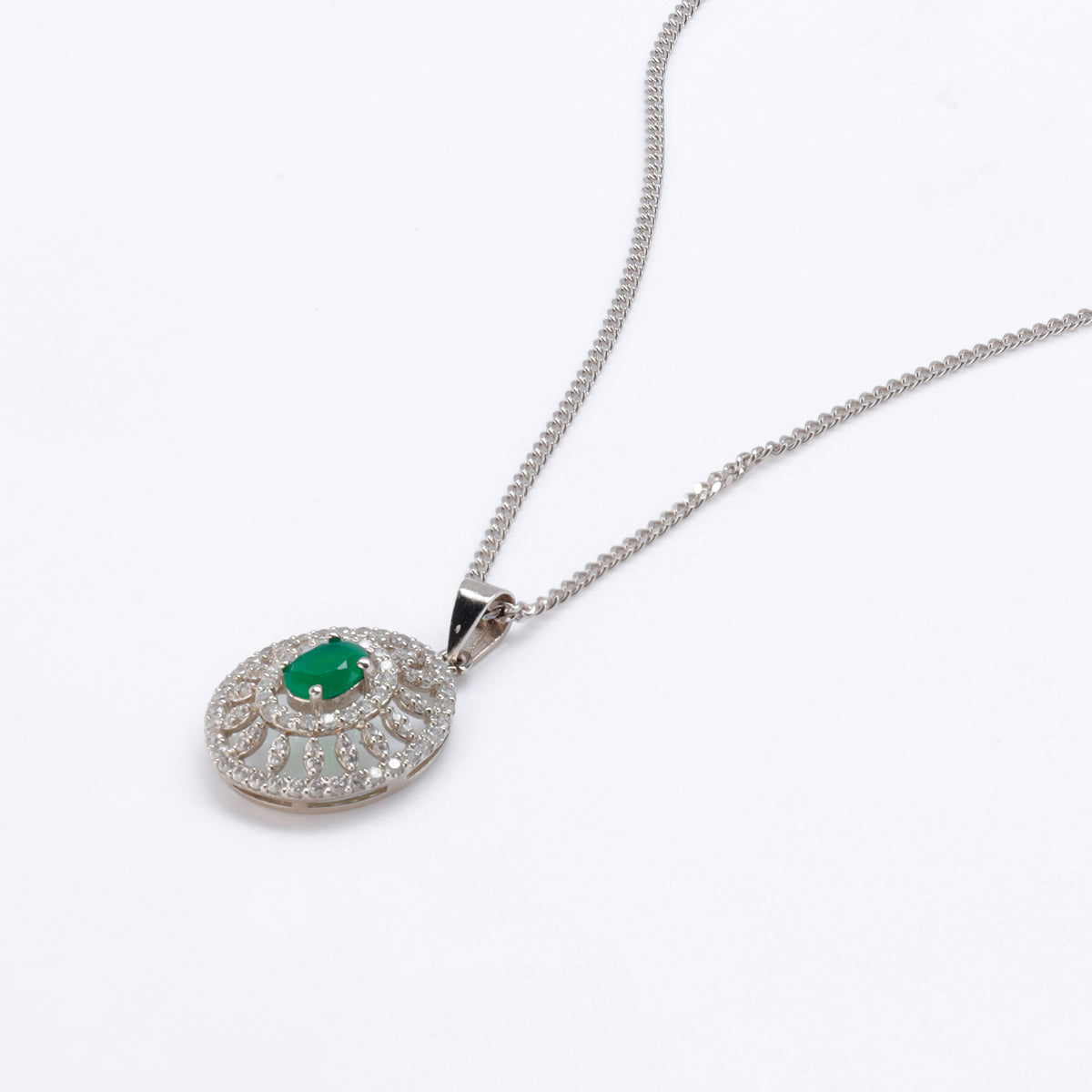 Emerald Zirconia Elegance Locket