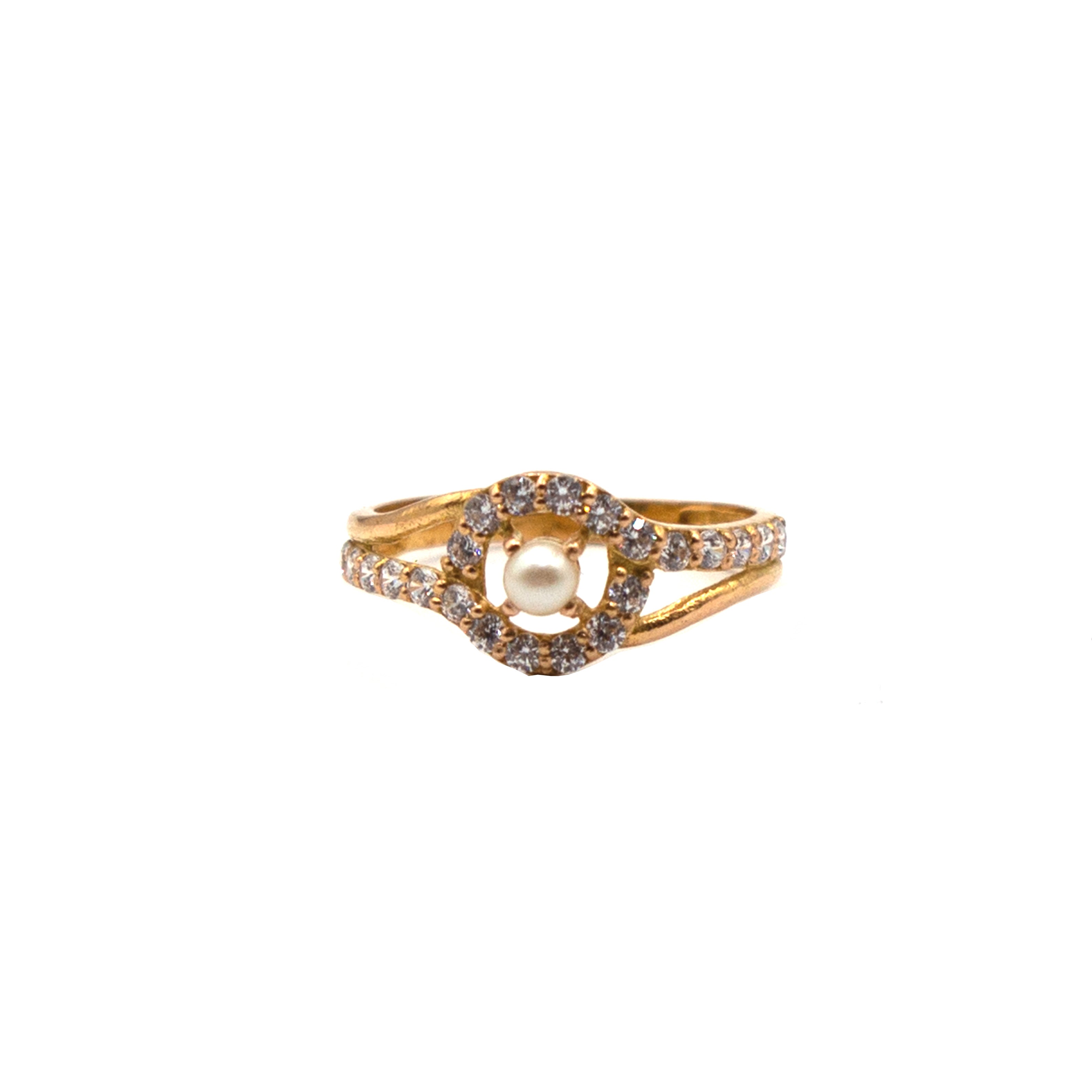 Almas Rind Pearl Harmony Gold Ring – Almas Jewellers