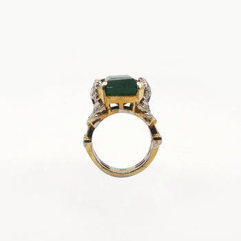 Enchanted Green Silver Ring