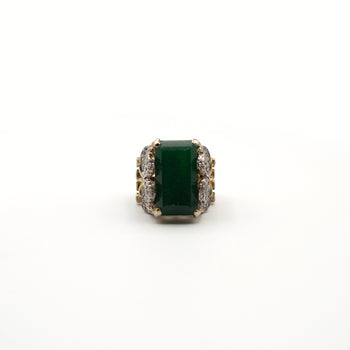 Enchanted Green Silver Ring