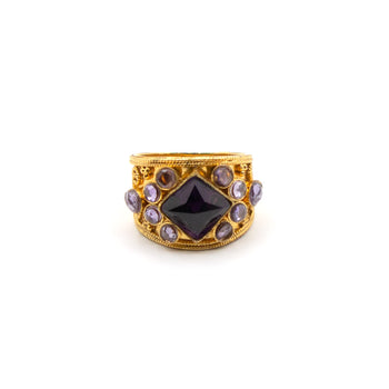 Midnight Silver Ring