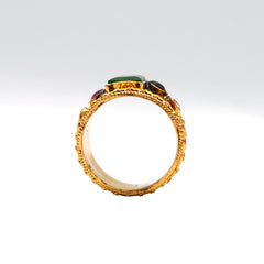 Green Silver Ring