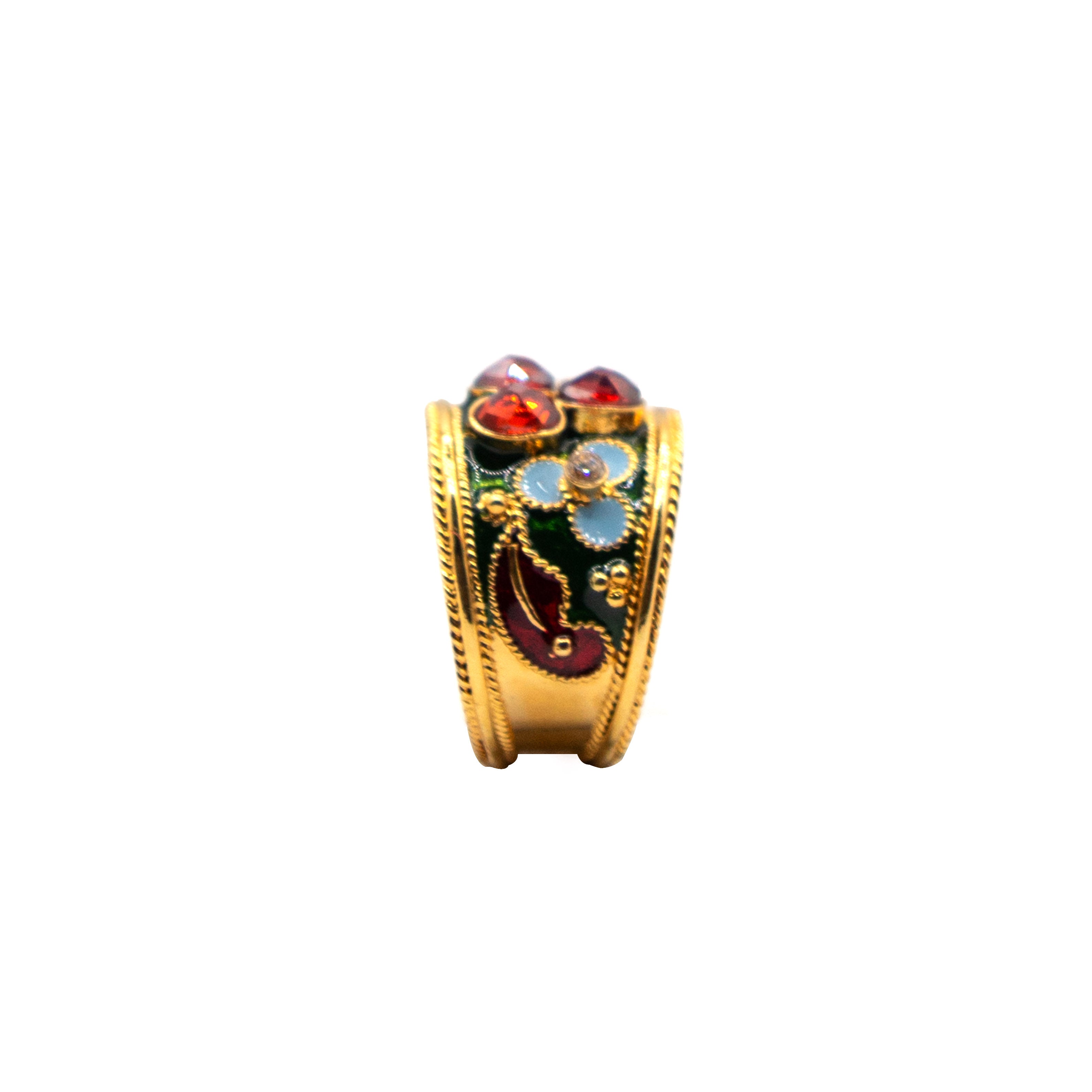 Almas Rind Rainbow Silver Ring - Almas Jewellers
