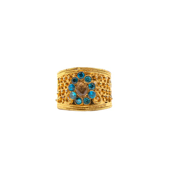 Aqua Silver Ring