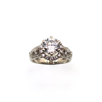 Crystal Silver Ring
