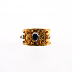 Kundan Silver Ring