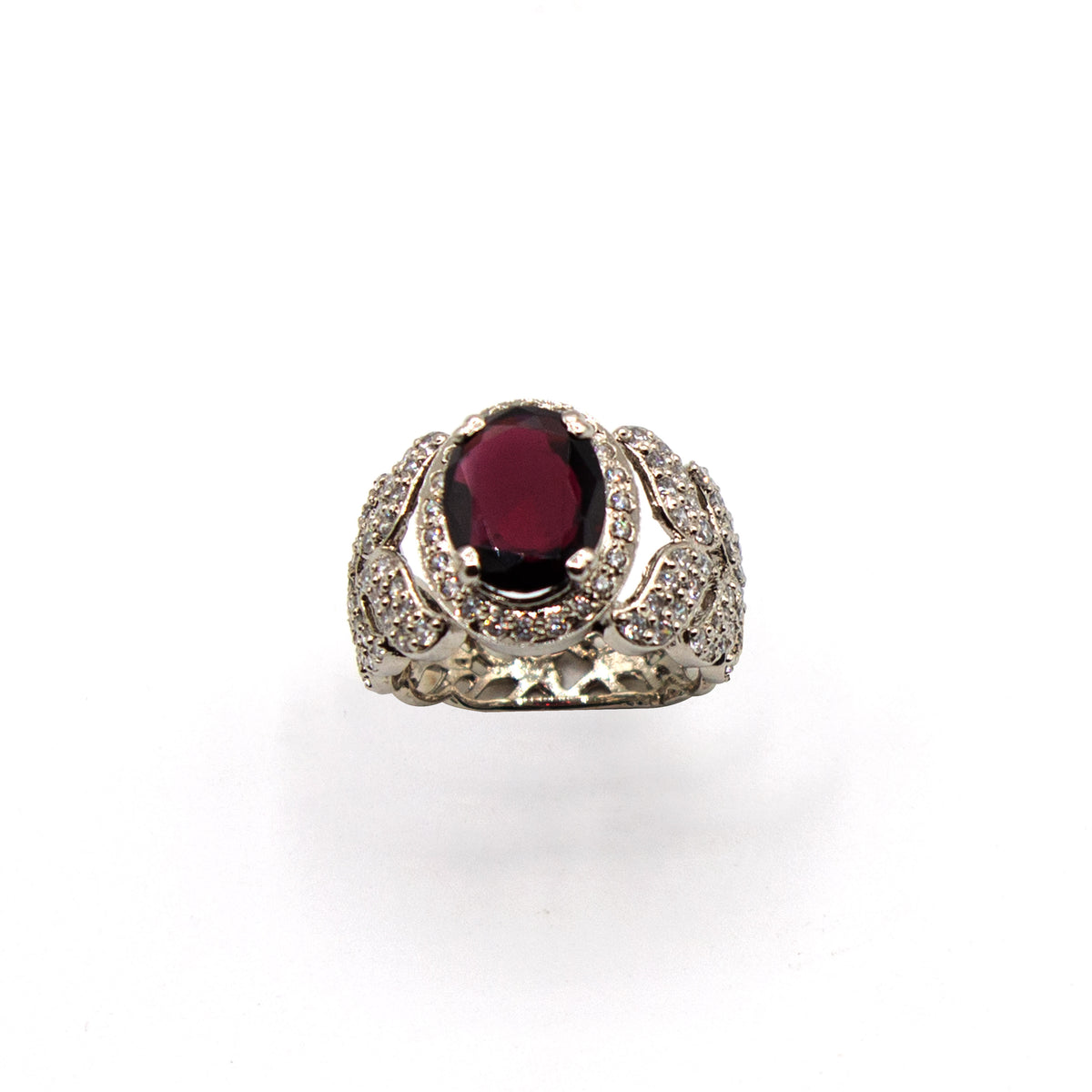 Crimson Silver Ring
