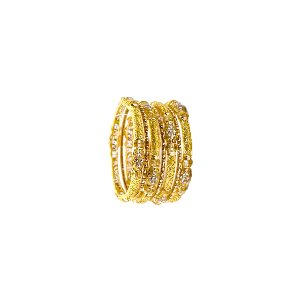 Glimmering Gold Bangles