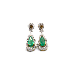 Emerald Diamond Earring